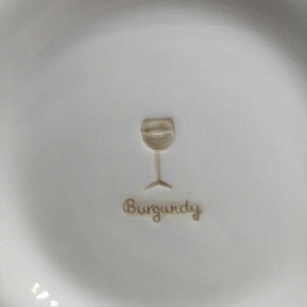 4 Williams Sonoma Appetizer Plates Embossed Wine Series 6.25